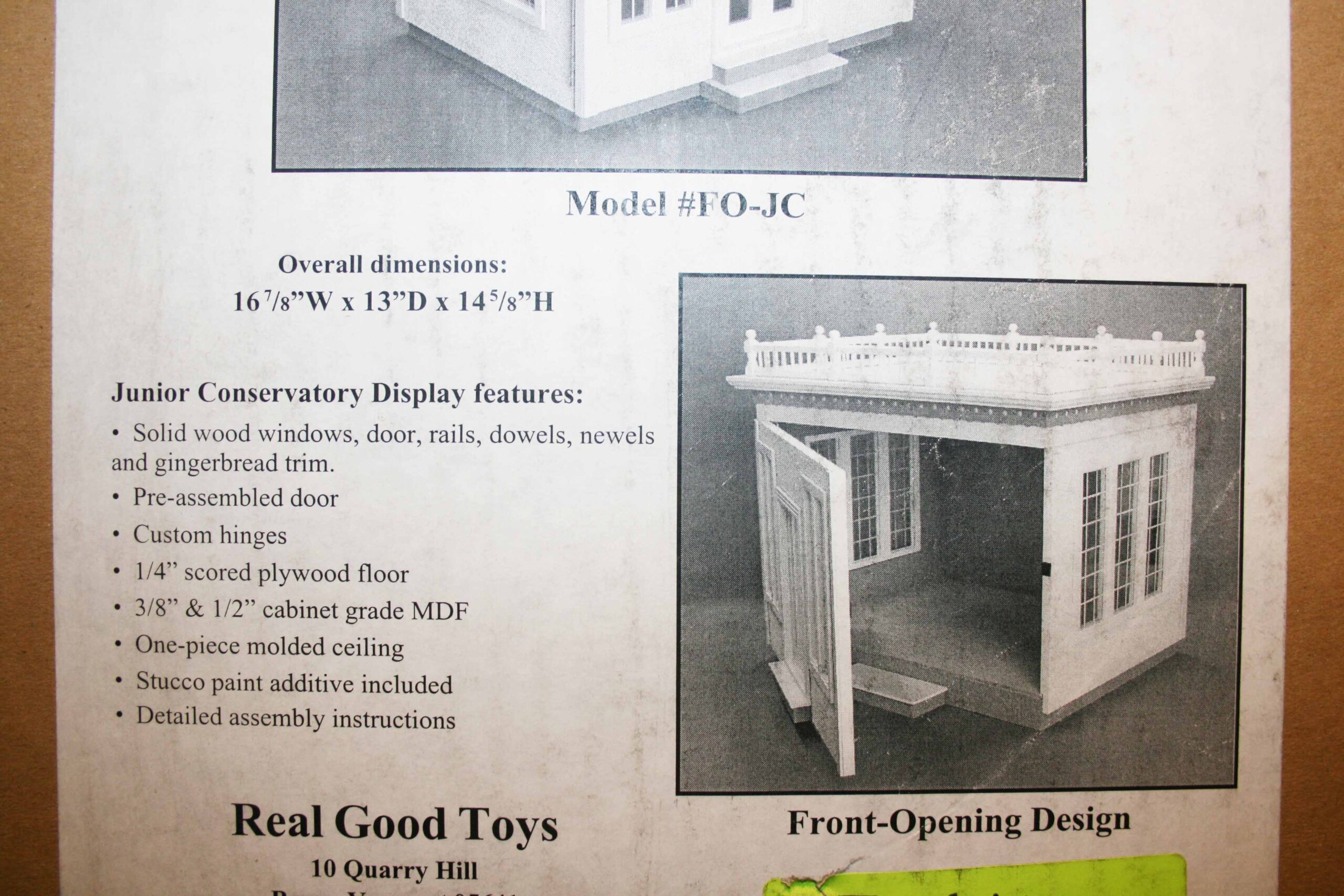 Dollhouse Kit DIY Dollhouse Junior Conservatory Unfinished -  Portugal